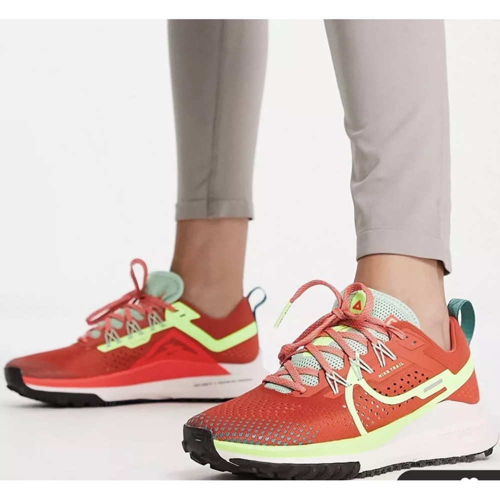 Nike Red and Green Athletic Shoes